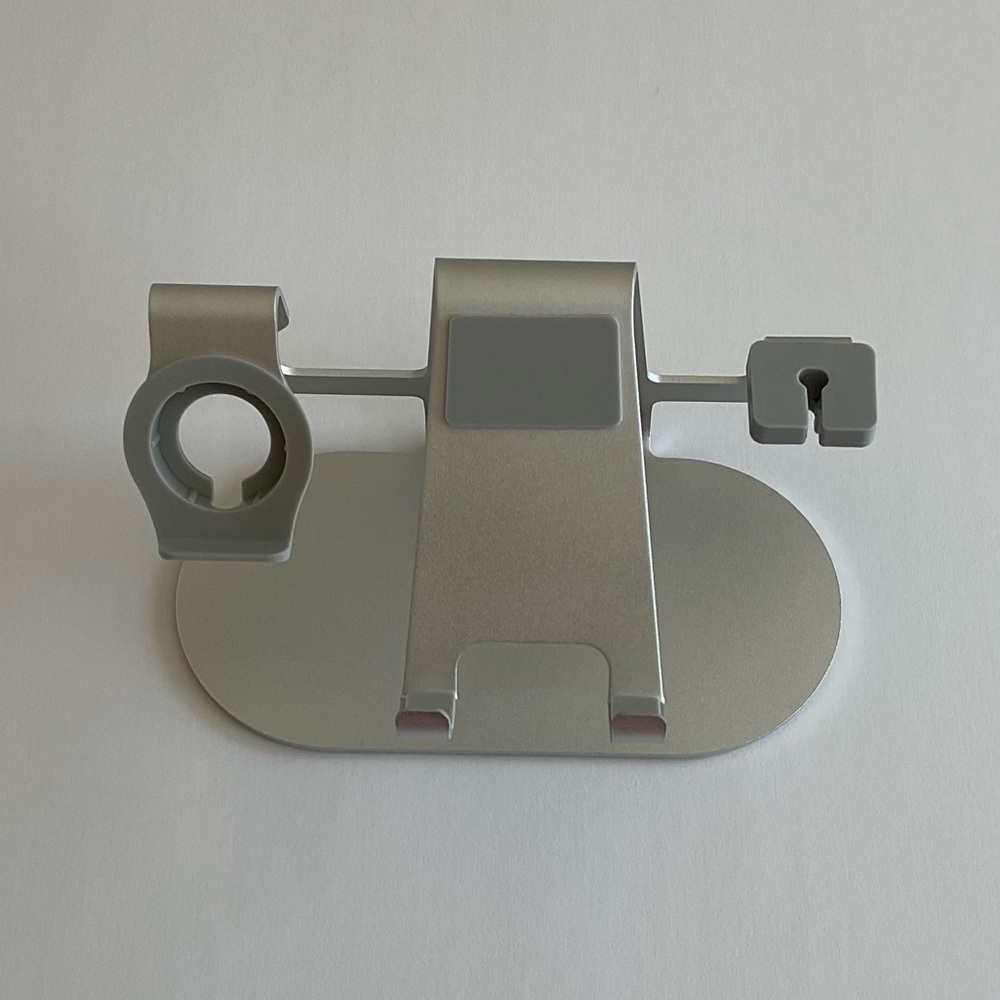Silver Aluminum Trio Charge 3 in 1 Charging Stand